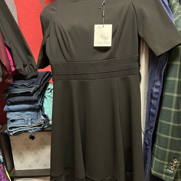 Calvin Klein Little Black Petite Dress - Picture 1 of 4